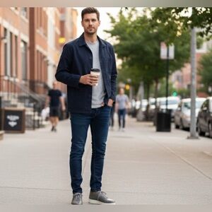 WANT LES ESSENTIELS men grey leather sneakers size 41 (US8)